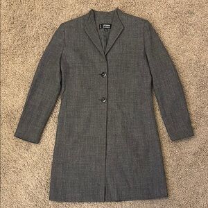 Larry Levine Gray Blazer Long Coat